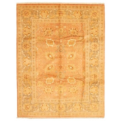 One-of-a-Kind Yaak Hand-Knotted New Age Ushak Copper 9' x 11'10" Wool Area Rug - Image 0