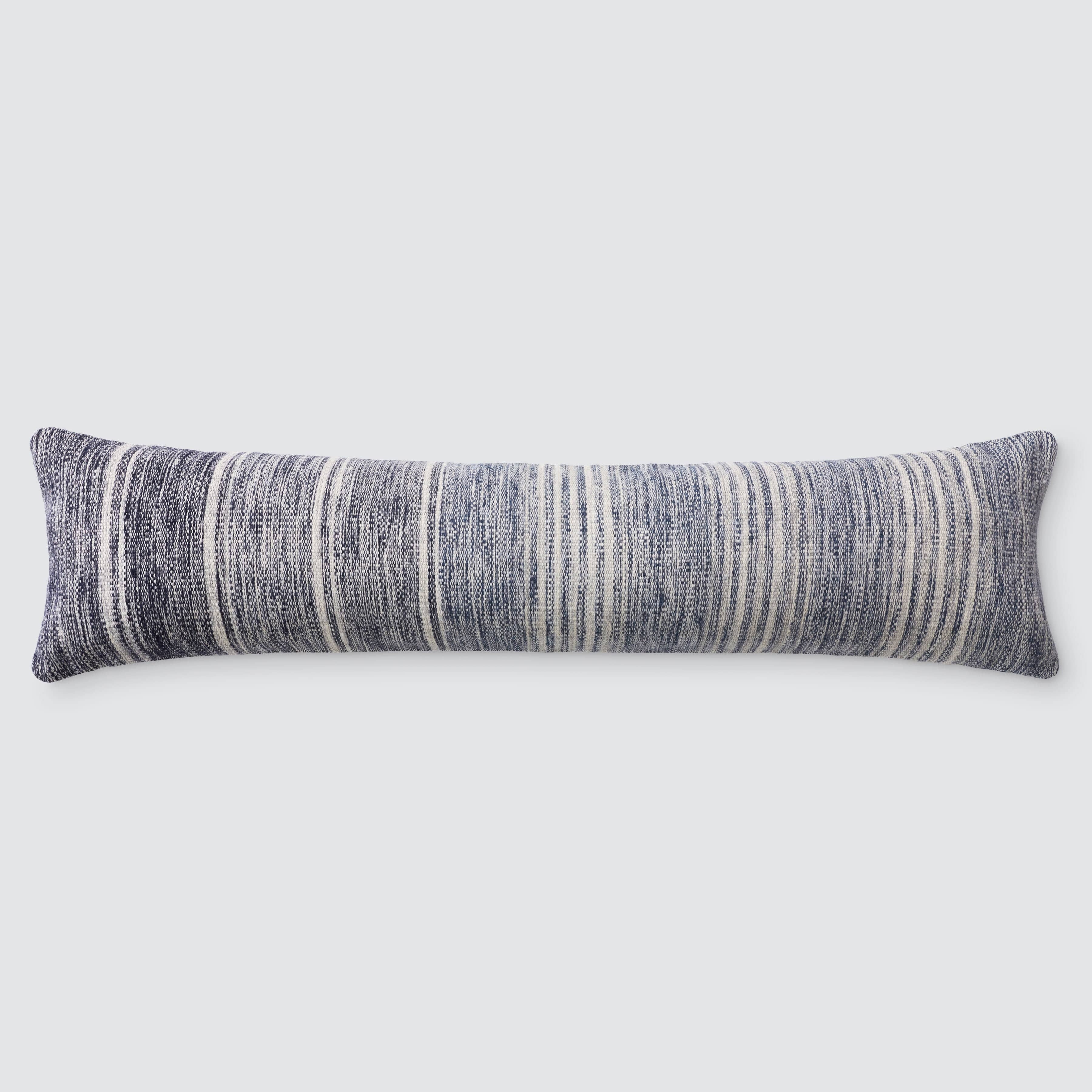 The Citizenry Lorena Lumbar Pillow | 12" x 30" | Blue - Image 3