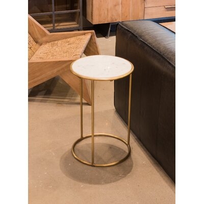 Neruda Marble Top Frame End Table - Image 0