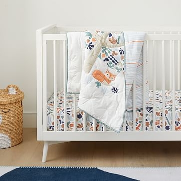 Kate Zaremba Woodland Crib Sheet, Multi, WE Kids - Image 3