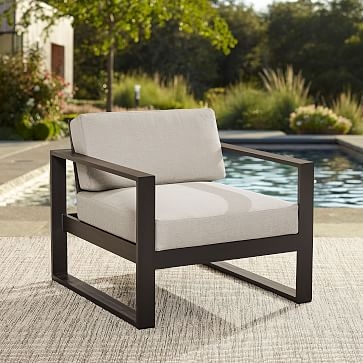 Portside Aluminum Outdoor Lounge Chair, Dark Bronze - Image 1