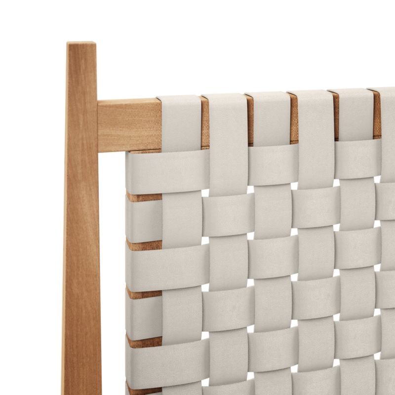 Rio White Leather and Wood King Bed - Image 4