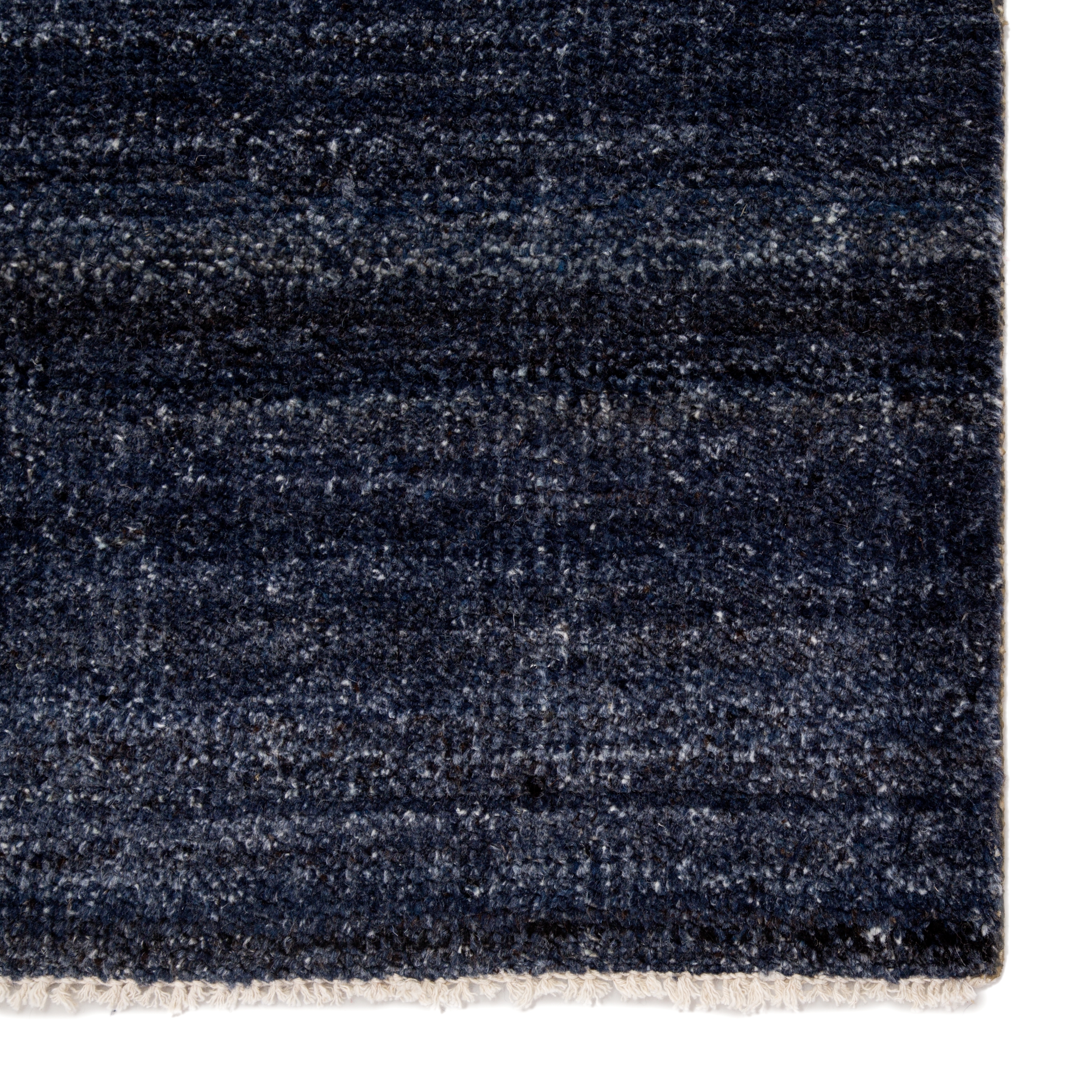 Origin SAG01 Handknotted Solid Dark Blue Runner Rug (3'x12') - Image 3