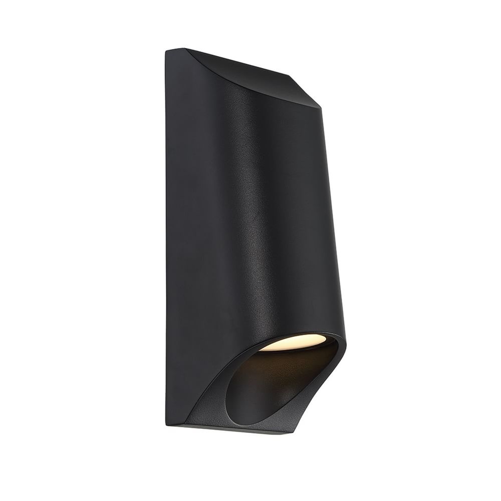 Metal Cylinder Outdoor Sconce, Black - Image 0