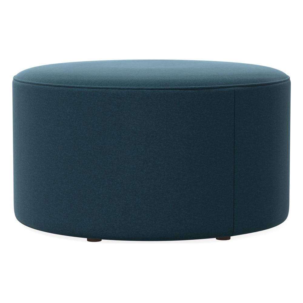 Isla Large Ottoman, Poly, Performance Velvet, Petrol, Concealed Supports - Image 0