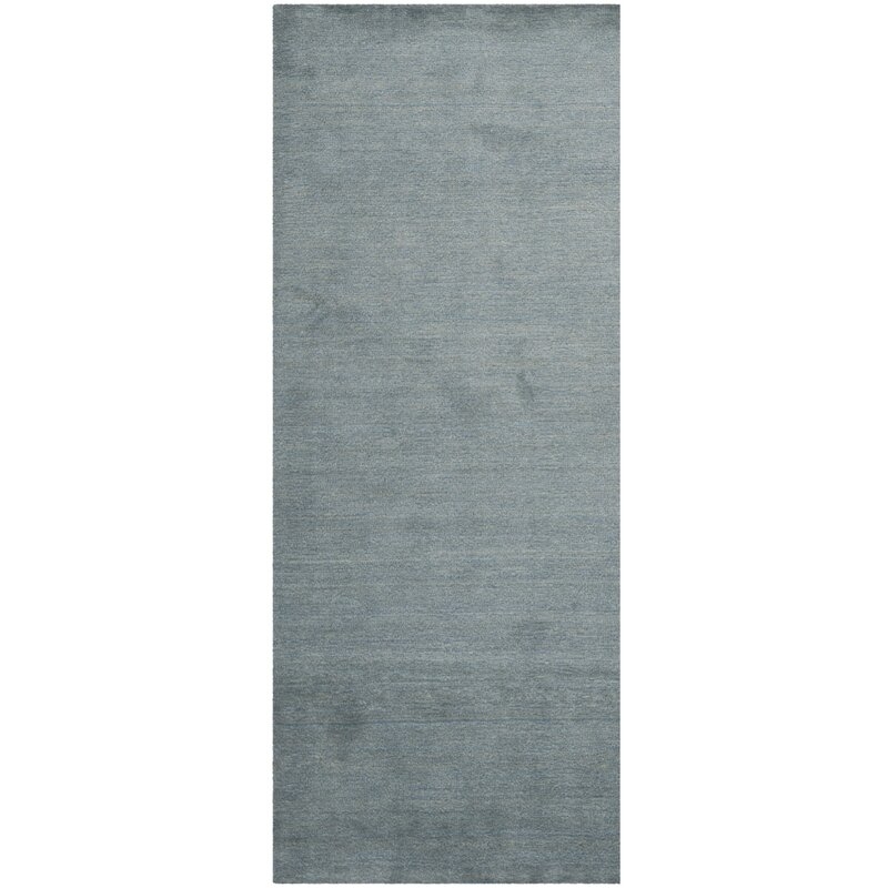 Himalayan Hand-Loomed Wool Blue Ombre Area Rug Rug Size: Runner 2'3" x 12' - Image 0