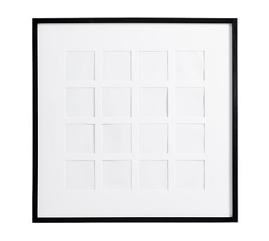 Wood Gallery 16-Opening Frame - Black (28" x 28" without mat) - Image 0