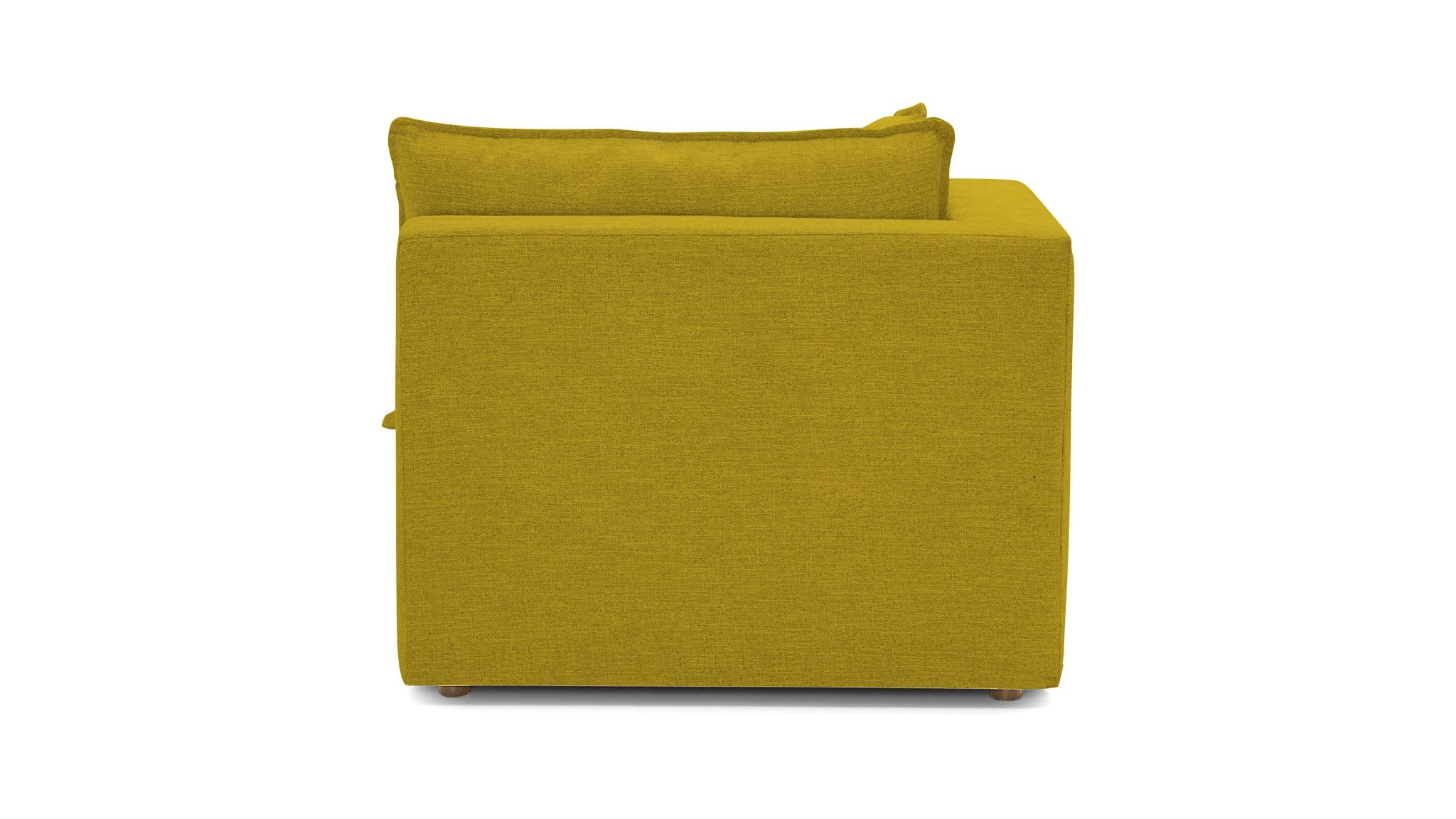 Yellow Haine Mid Century Modern Corner Chair - Bloke Goldenrod - Image 4