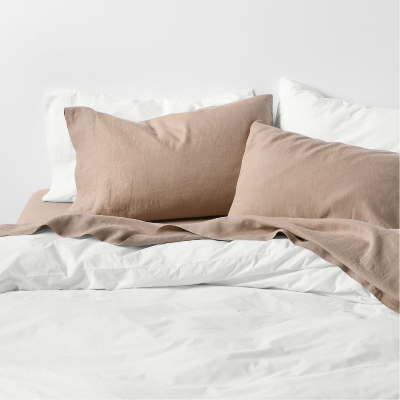 Everyday Organic Cotton Percale Crisp White King Duvet Cover - Image 1