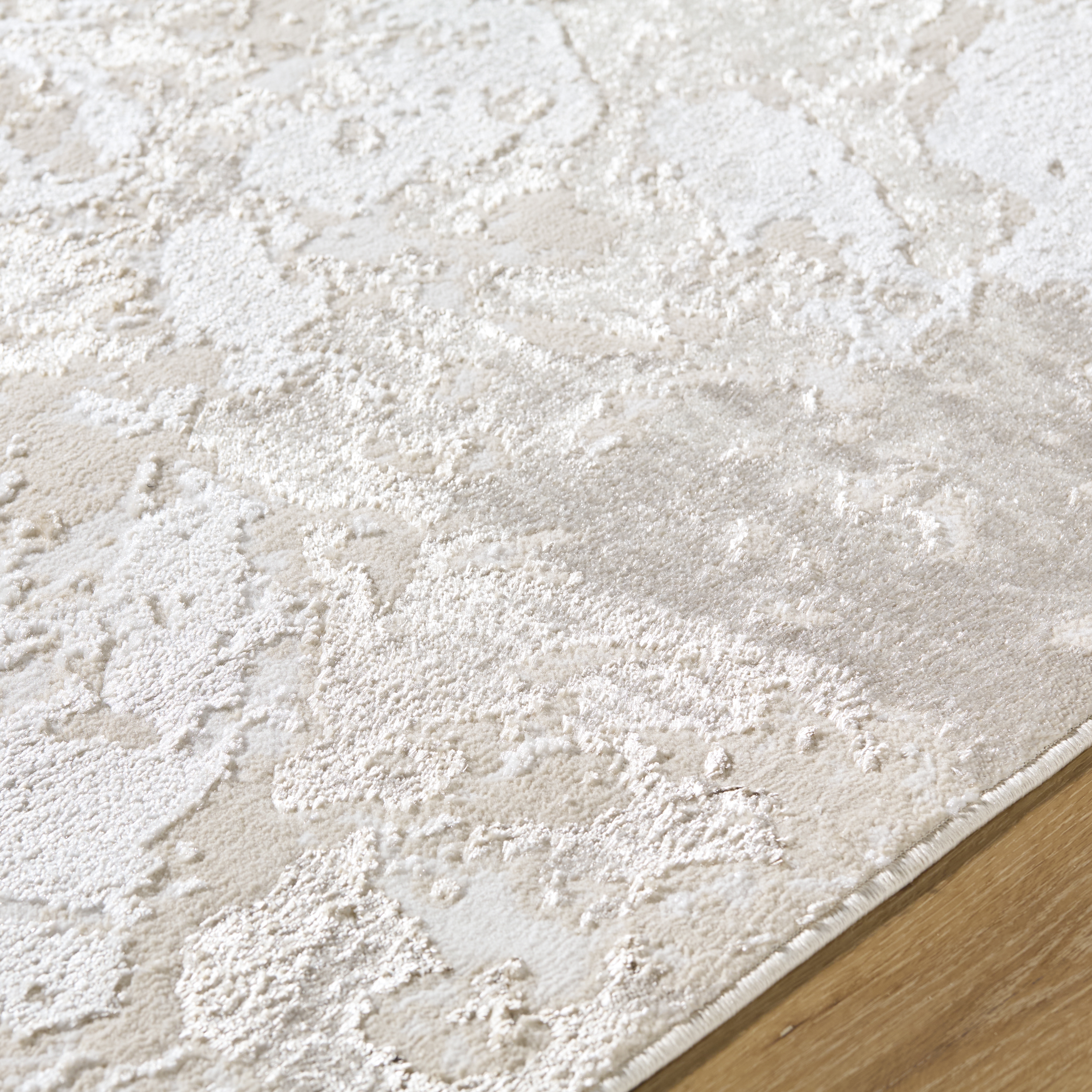 Livabliss Sunrise White Indoor 7'10" x 10' Machine Woven Rug - Image 2