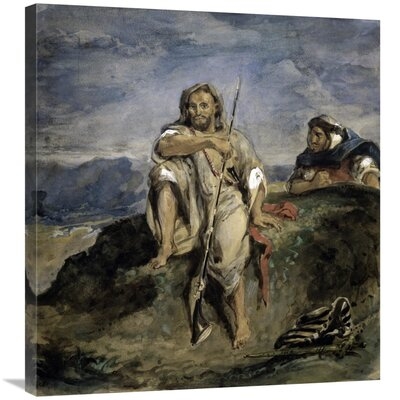 'Arab Hunter' by Eugene Delacroix Print on Canvas - Image 0