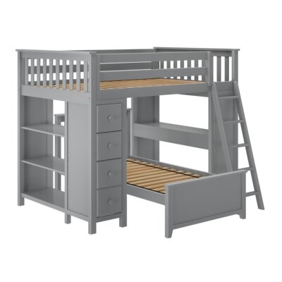 Full Over Twin L-Shape Bunk With Desk + Storage - Image 0