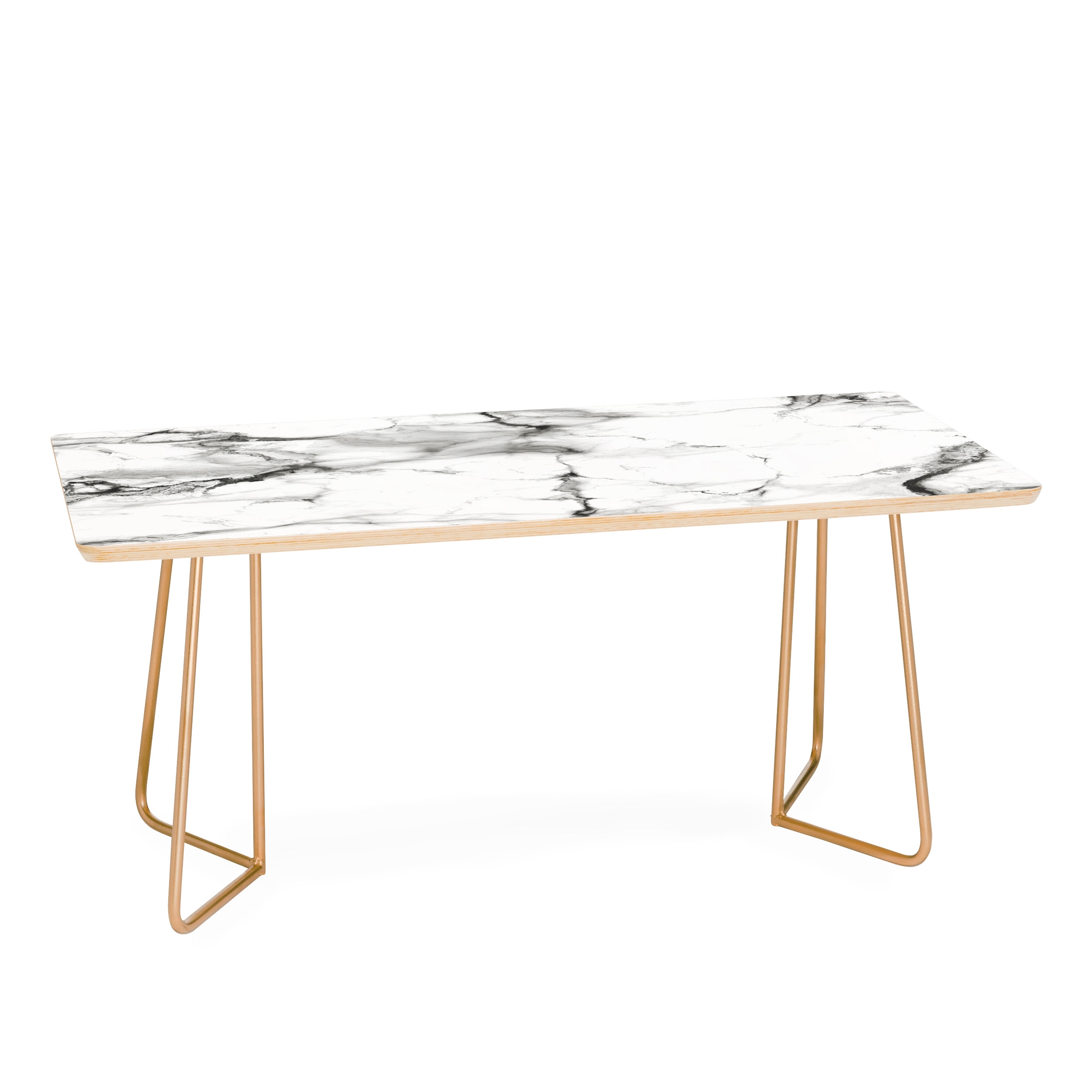 Marble by Chelsea Victoria - Coffee Table Black Aston Legs - Image 0