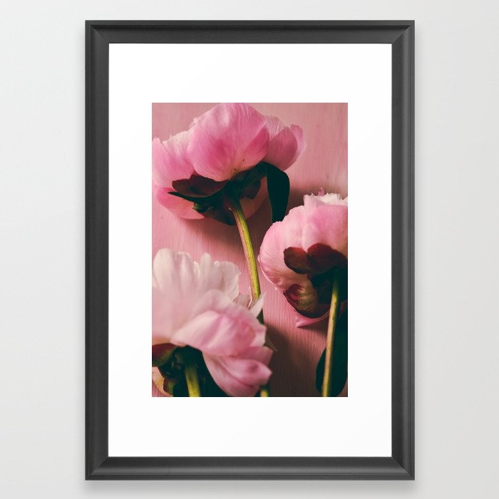 Pink Peony Love Framed Art Print by Olivia Joy St Claire X  Modern Photograp - Scoop Black - Small 13" x 19"-15x21 - Image 0