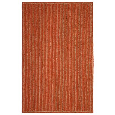 Latour Braided Cotton Orange Area Rug - Image 0