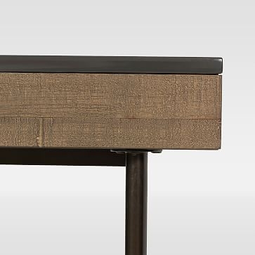 Reclaimed Pine Wood + Lacquer Writing Desk - Image 1