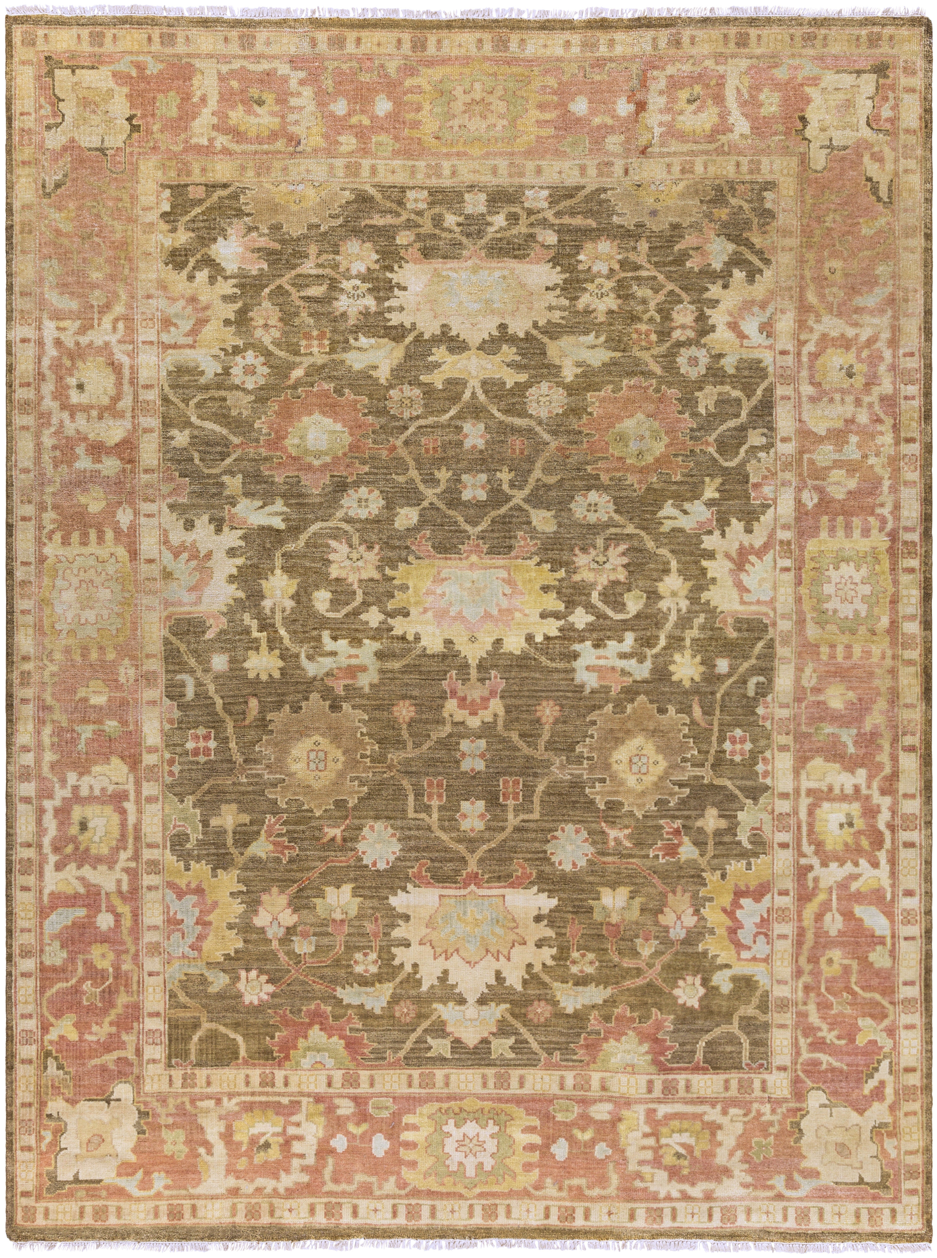 Hillcrest Brown Indoor 8' x 11' Handmade Rug - Image 0
