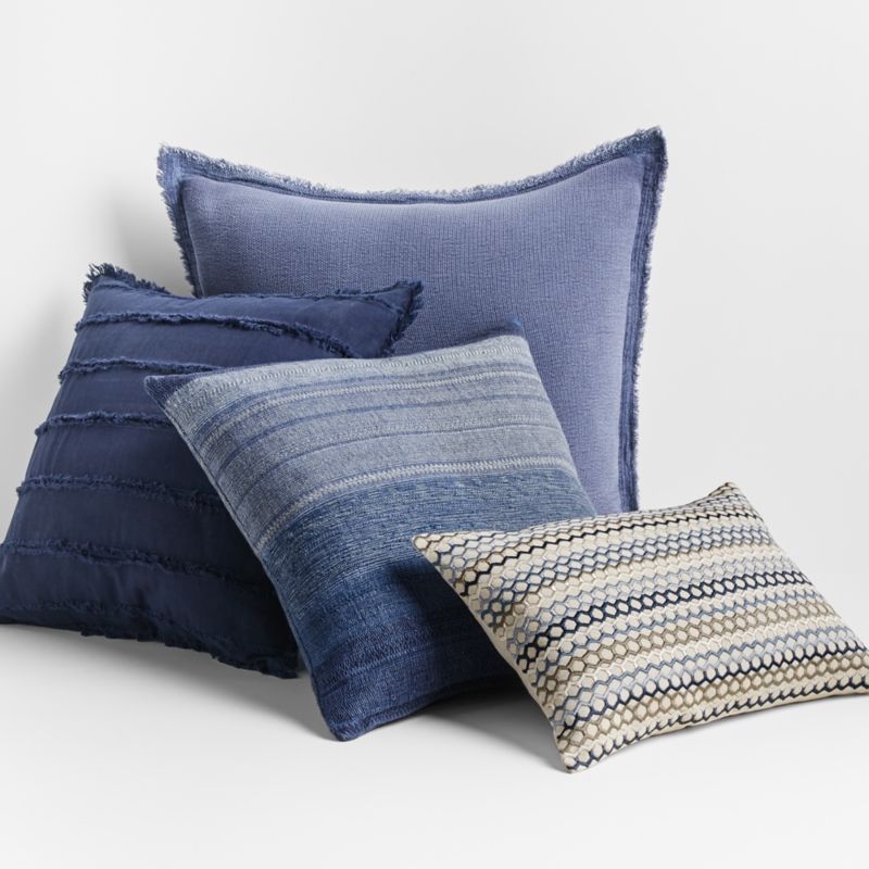 Veleri 20"x20" Linen Blue Throw Pillow Cover - Image 2