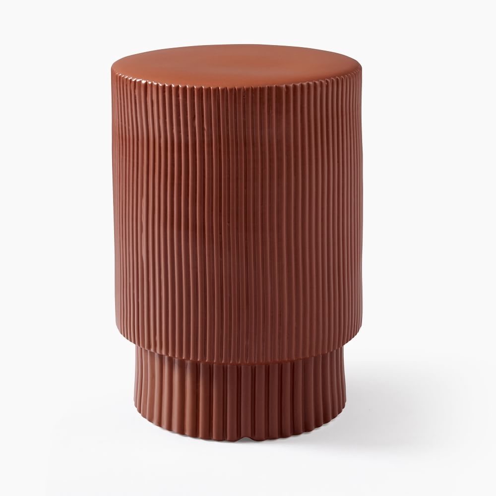 Textured (13") Collection Side Table, Terracotta - Image 0