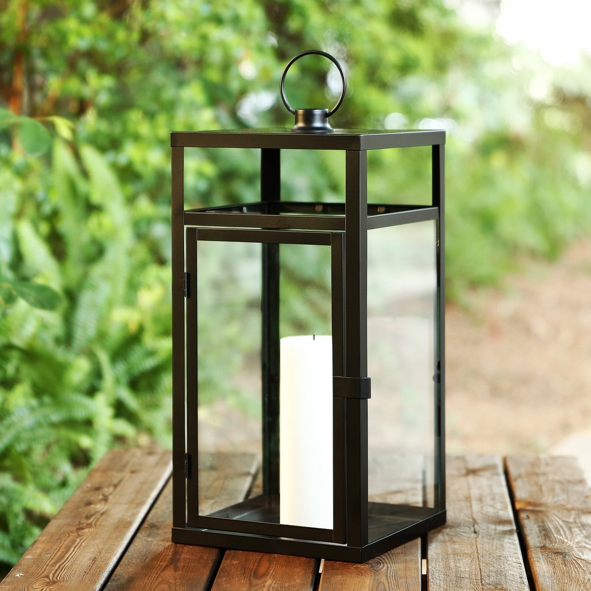 Fraleigh 20" Outdoor Lantern - Black - Safavieh - Image 2