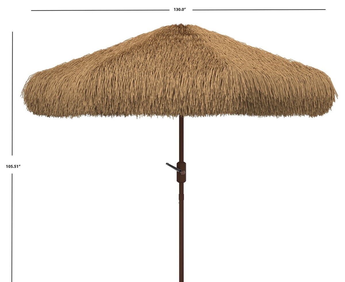 Nemery 11Ft Tiki Umbrella - Brown - Safavieh - Image 3