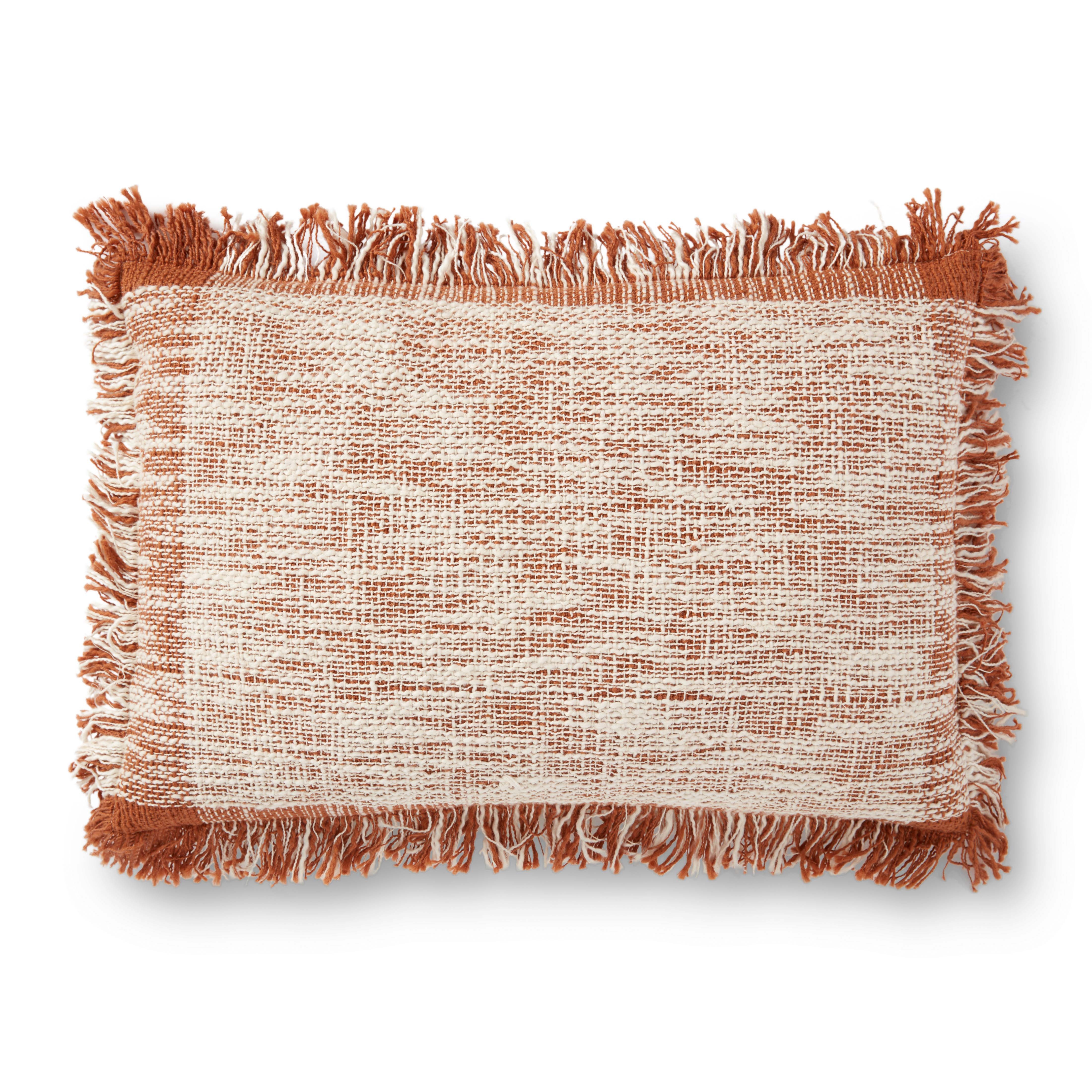 Loloi Pillows P0938 Rust / Natural 16" x 26" Cover w/Poly - Image 0