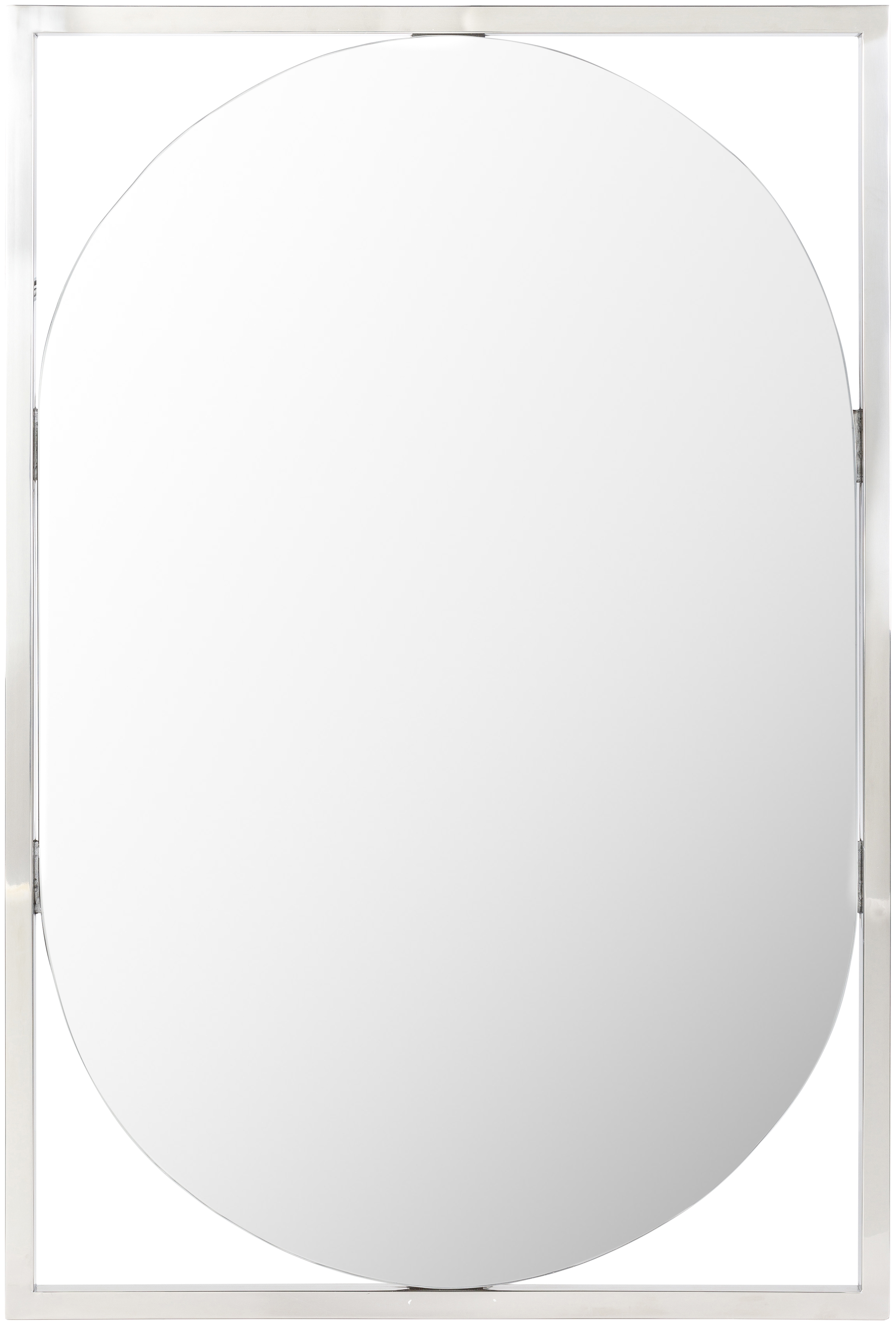 Qayanat Metallic - Silver 36"H x 24"W x 1"D Accent Mirror - Image 0