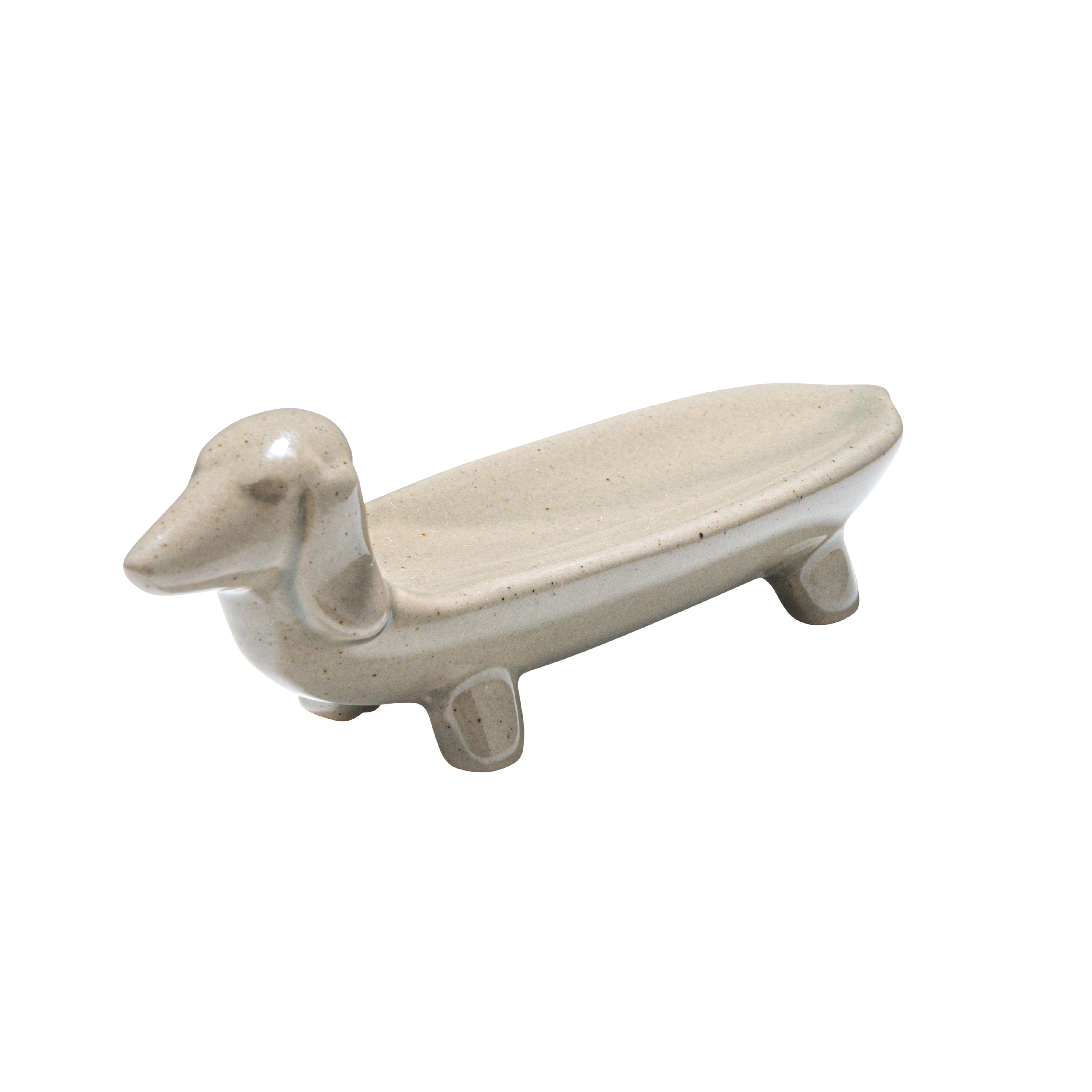 Grey Ceramic Dog Dish - Image 0