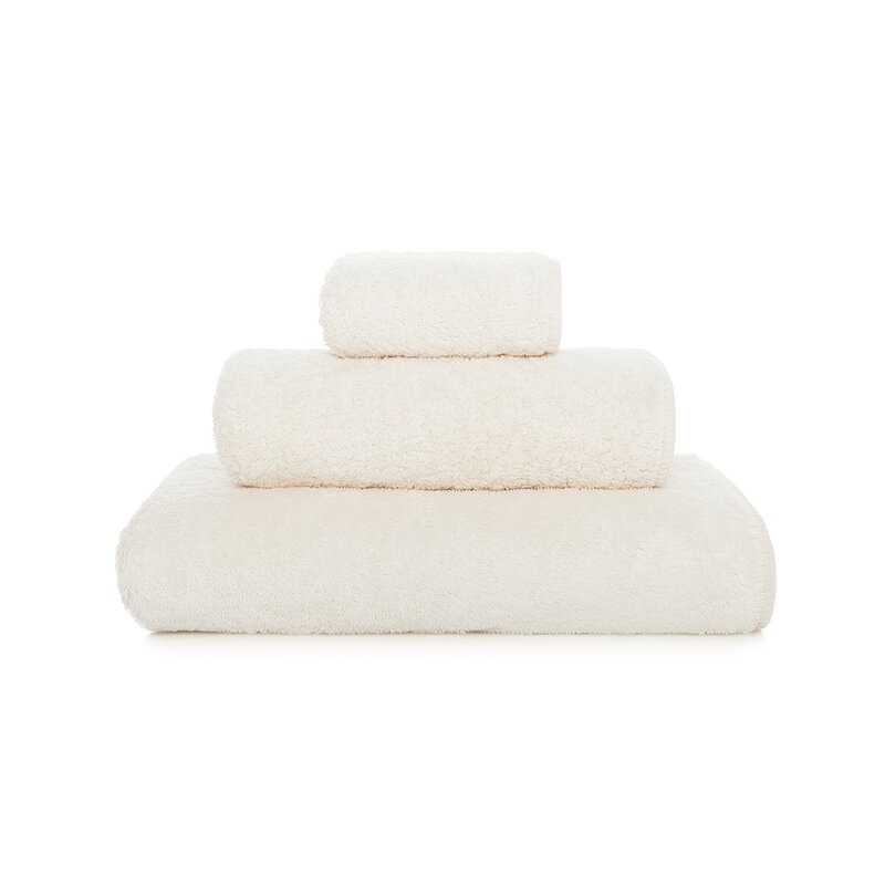 Graccioza Long Double Loop Egyptian-Quality Cotton Bath Towel Color: Natural - Image 0