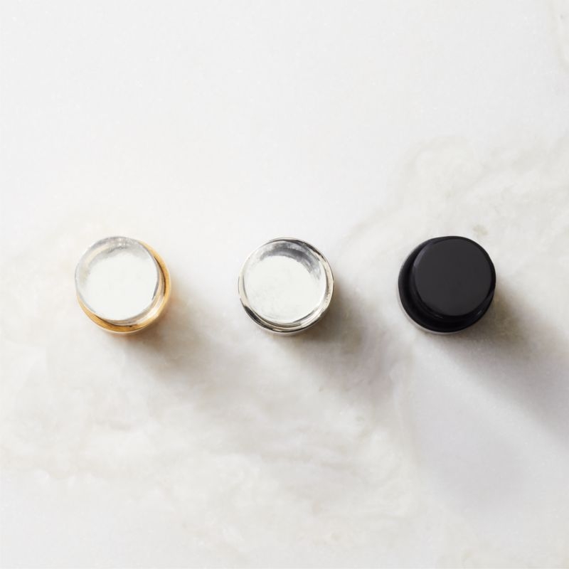 Flynn Polished Unlacquered Brass and Crystal Cabinet Knob 0.75" - Image 3