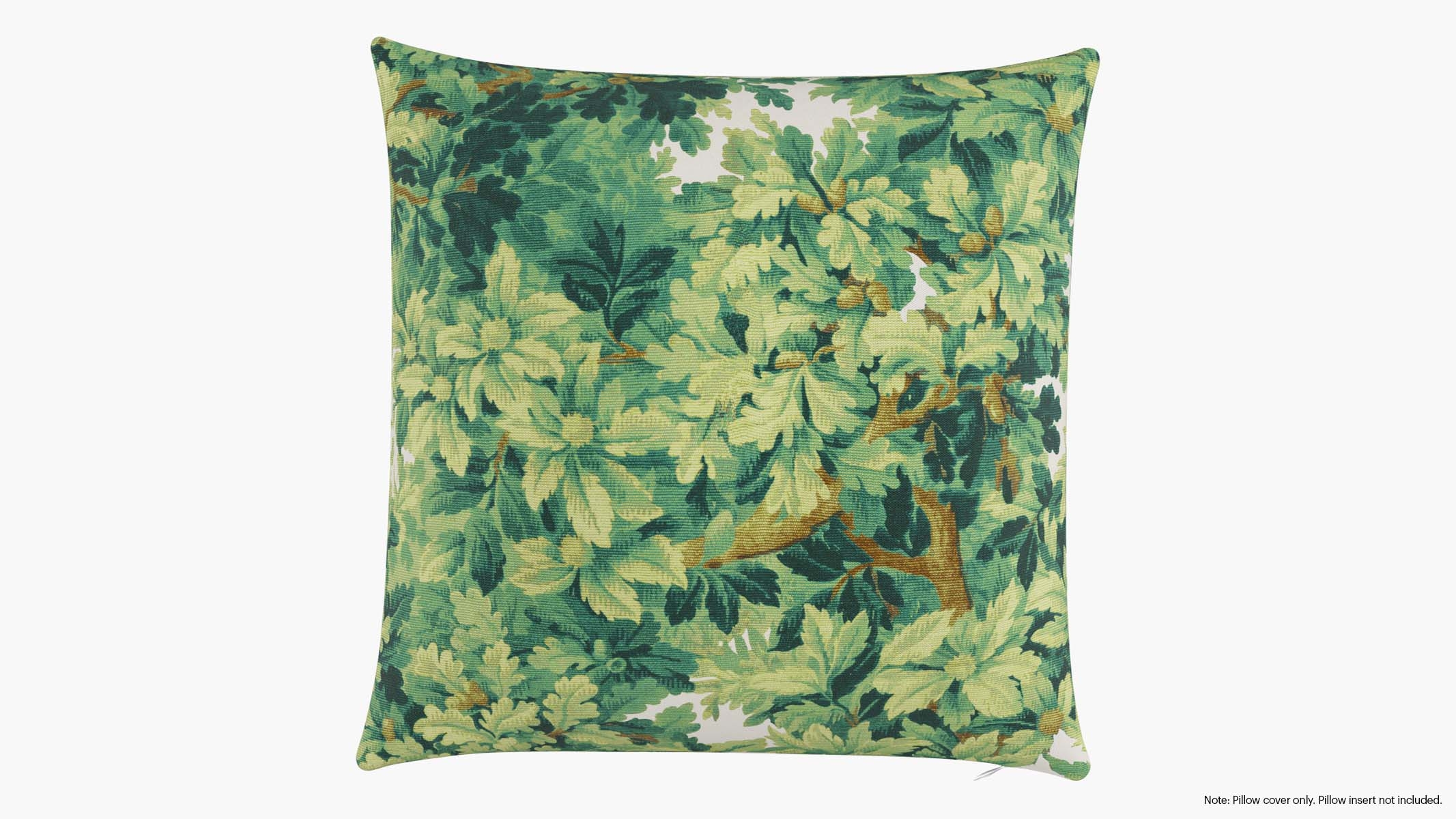 Throw Pillow Cover 22", Verdure Bois De Chene, 22" x 22" - Image 0