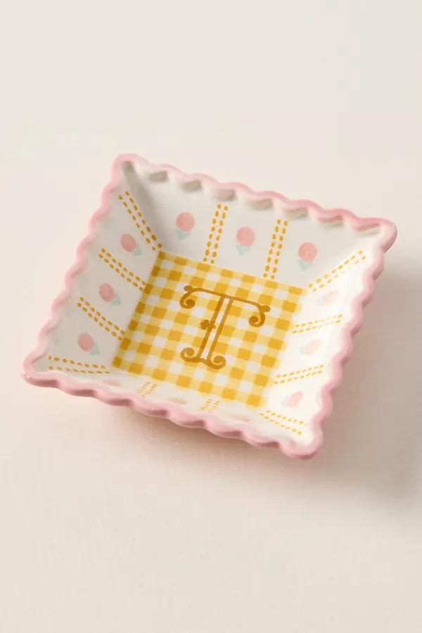 Georgia Monogram Stoneware Trinket Dish - Image 0