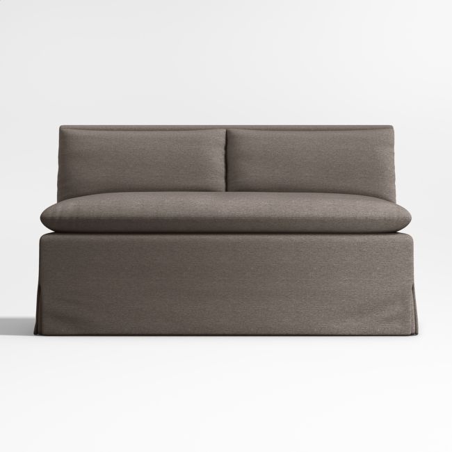 Belmar 54" Grey Slipcovered Dining Banquette Bench - Image 0