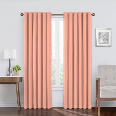 Solid Blackout Thermal Rod Pocket Single Curtain Panel - Image 0