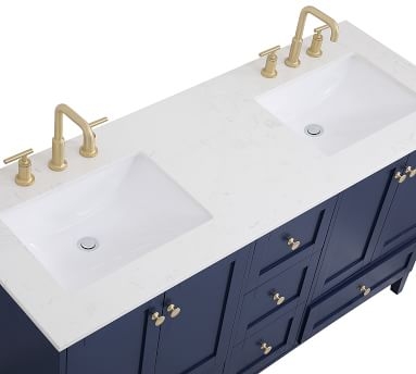 Blue Moro Double Sink Vanity, 60" - Image 1