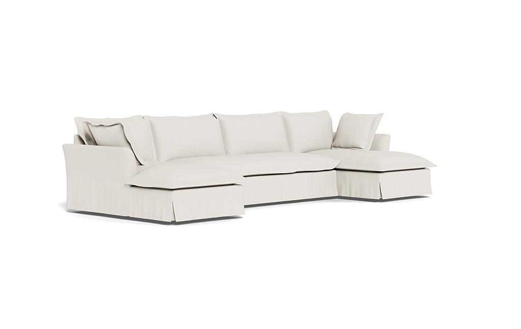 Skylar Slipcovered 3 Piece (4 Seat) U Chaise Sectional - Image 1