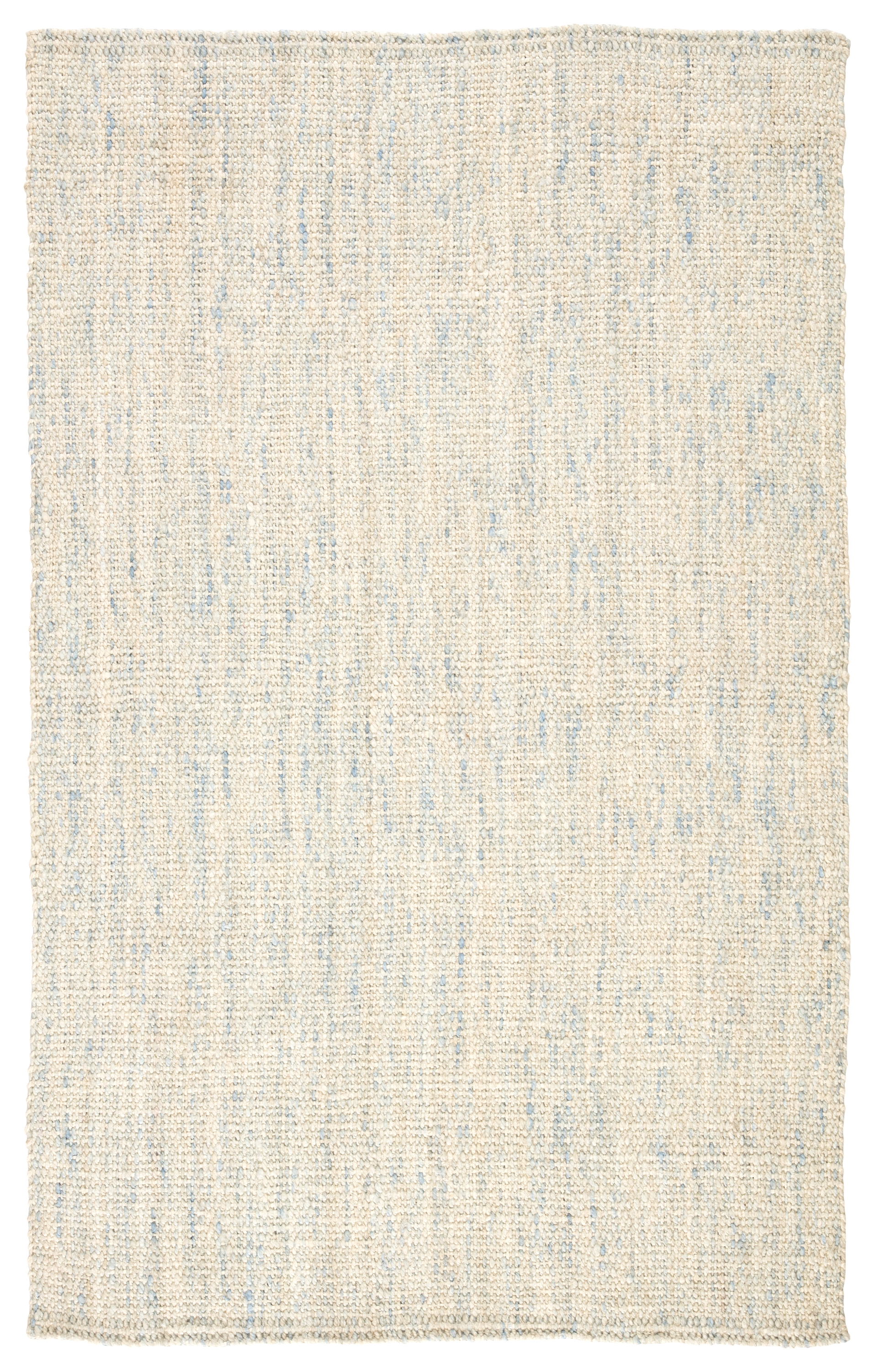 Bluffton Natural Solid Ivory/ Blue Area Rug (9'X12') - Image 0