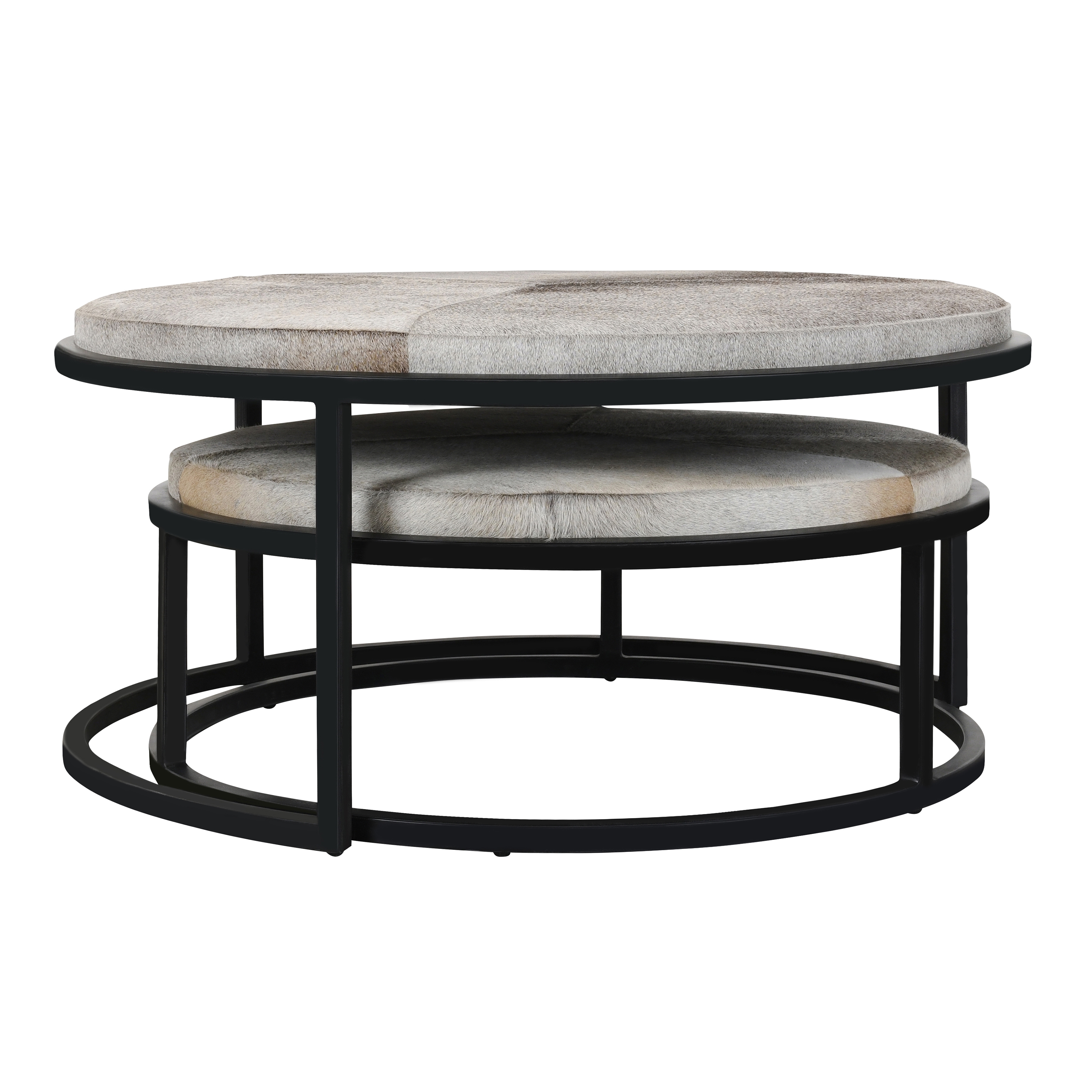 Hayword Nesting Coffee Tables Set of 2 Hide Sparrow Gray - Image 0