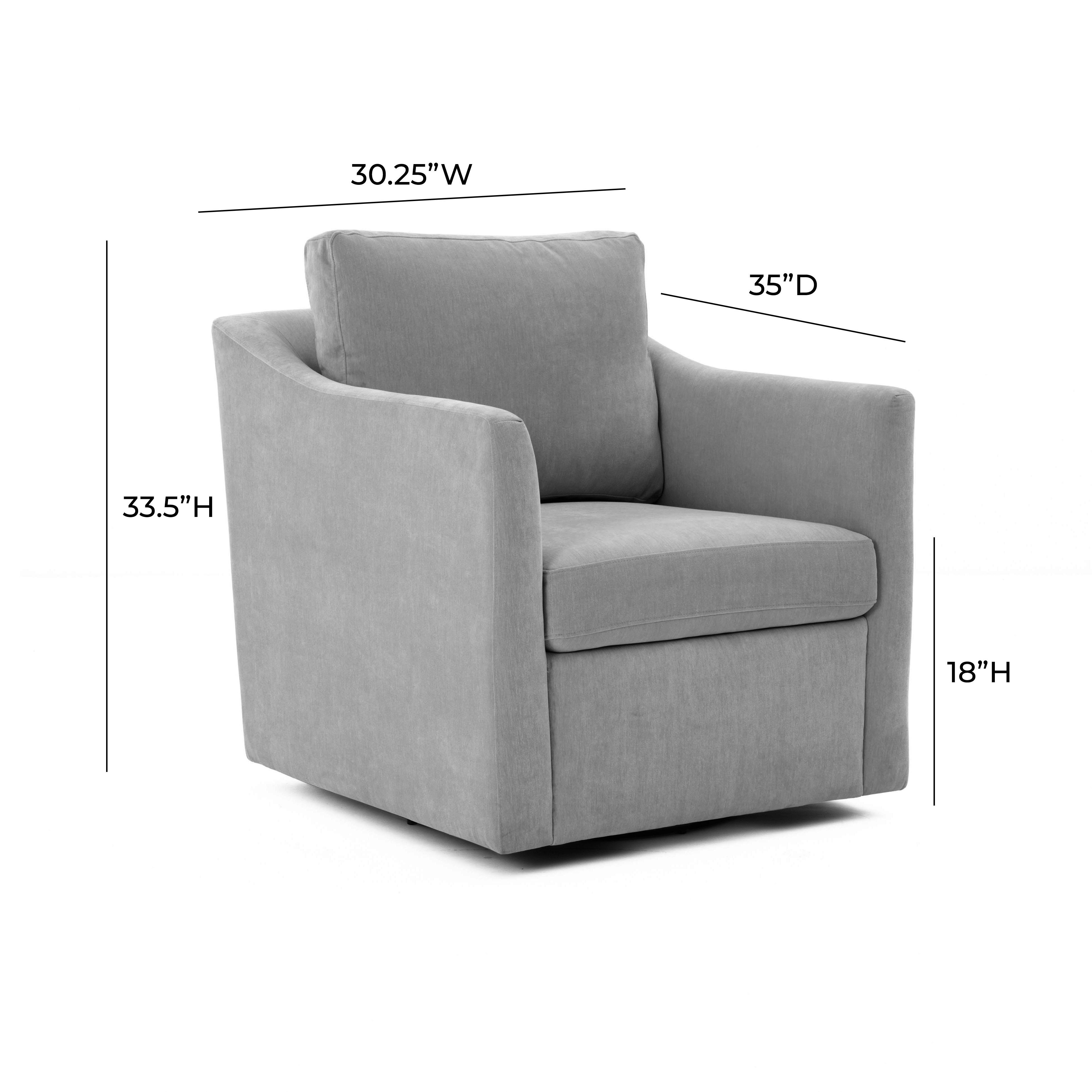 Aiden Gray Swivel Armchair - Image 3