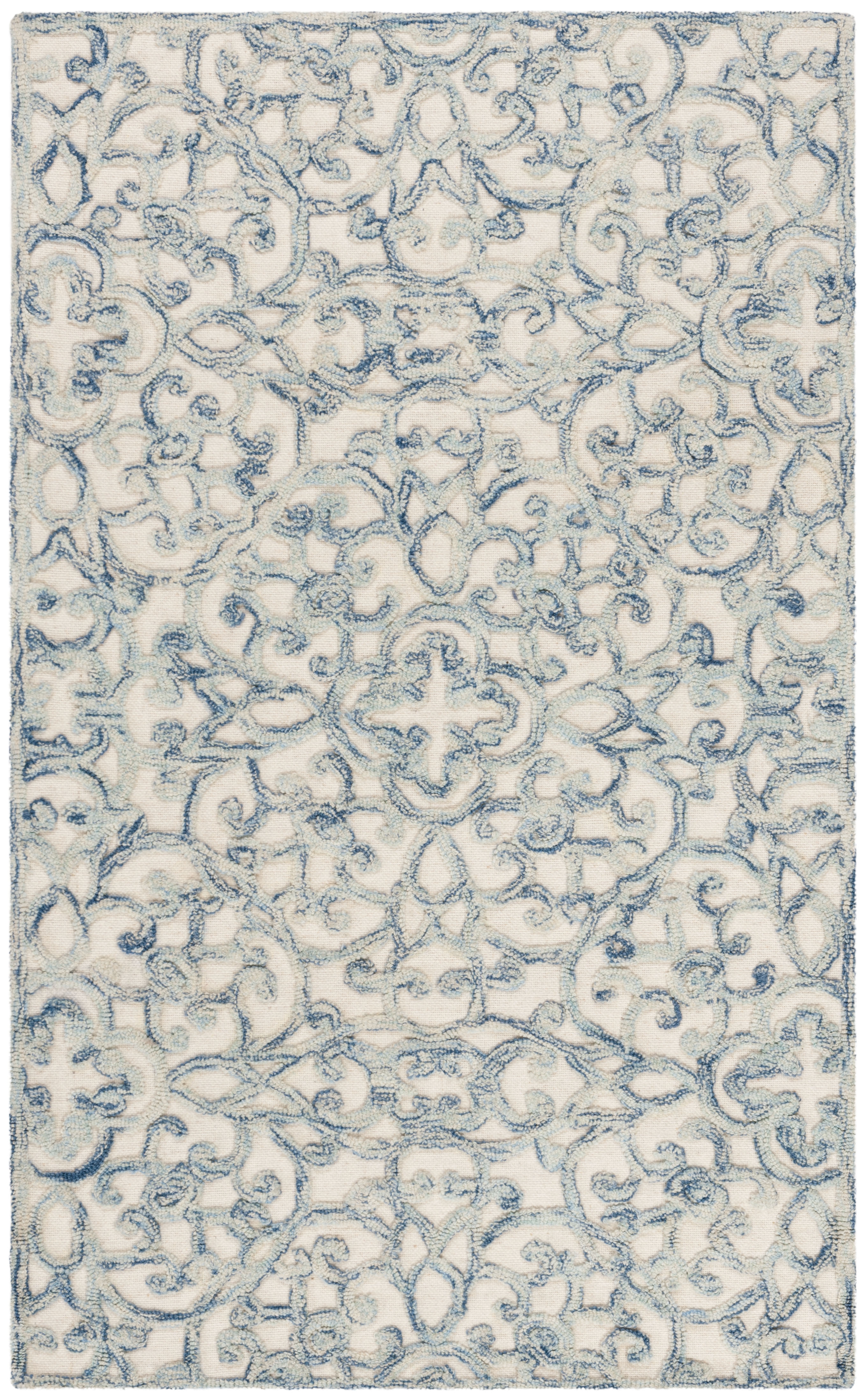 Arlo Home Hand Tufted Area Rug, TRC103B, Blue/Ivory,  3' X 5' - Image 0