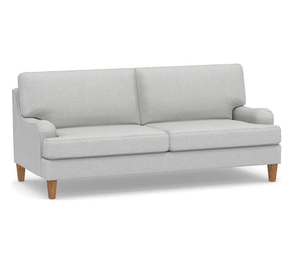 SoMa Hawthorne English Arm Upholstered Sofa, Polyester Wrapped Cushions, Park Weave Ash - Image 0