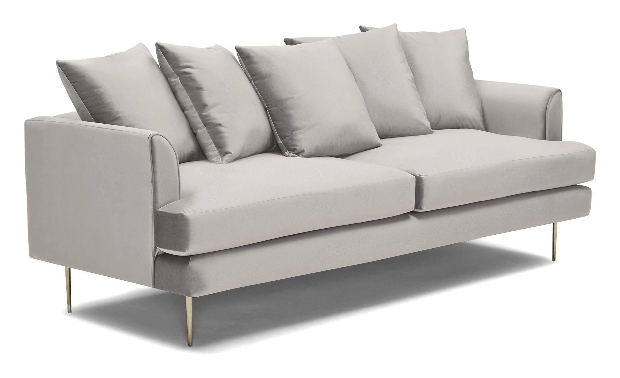 Beige/White Aime Mid Century Modern Sofa - Lucky Divine - Image 1