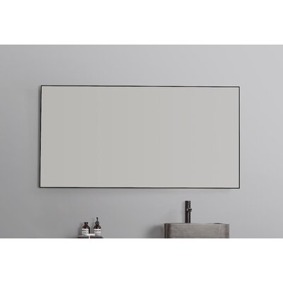 Bathroom Mirror Ocala 60" Matte Black Modern Style - Image 0