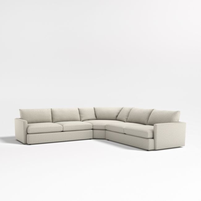 Lounge 3-Piece L-Shaped Wedge Sectional Sofa - Image 0