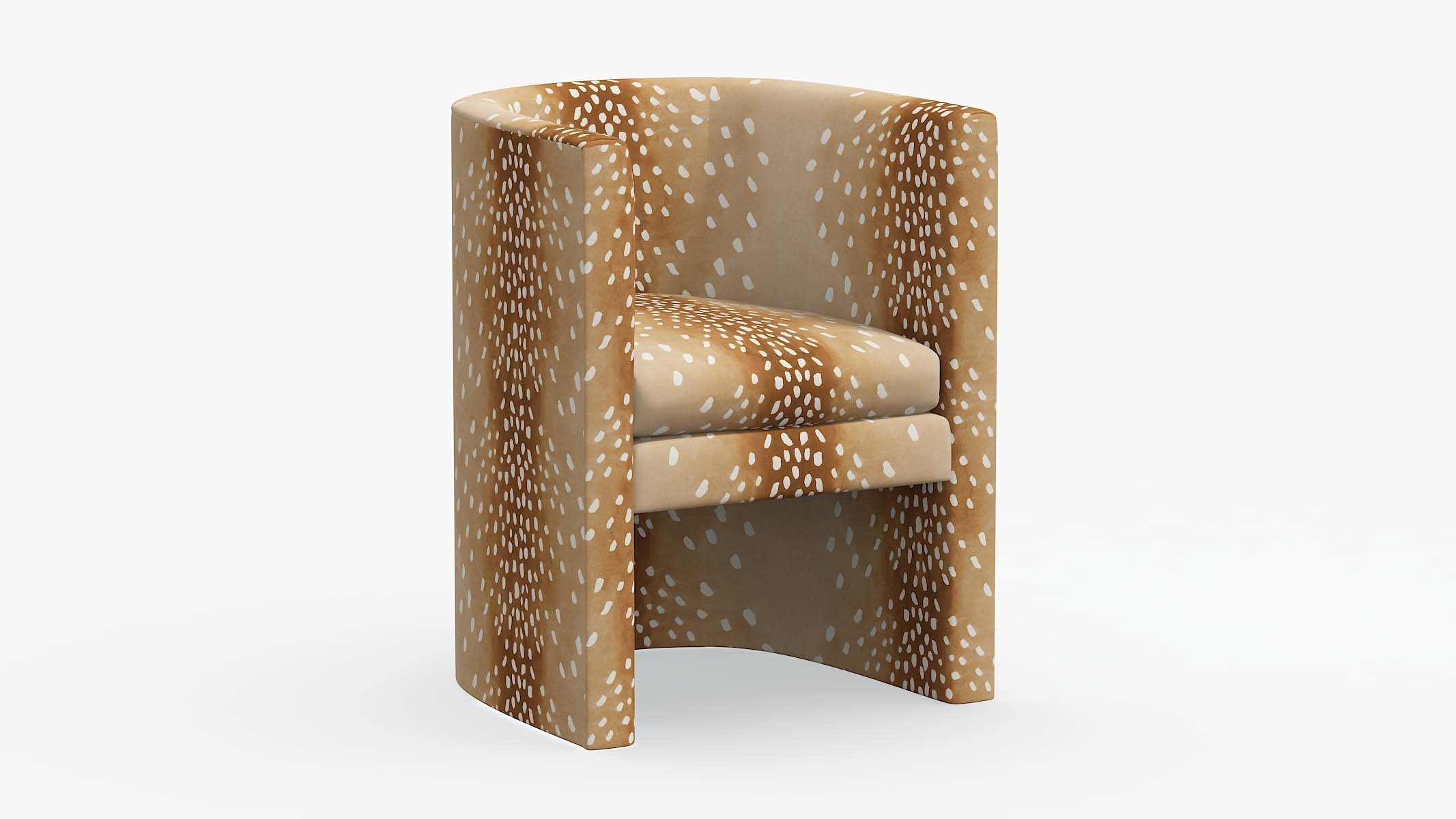 Barrel Back Dining Chair, Fawn - Image 0