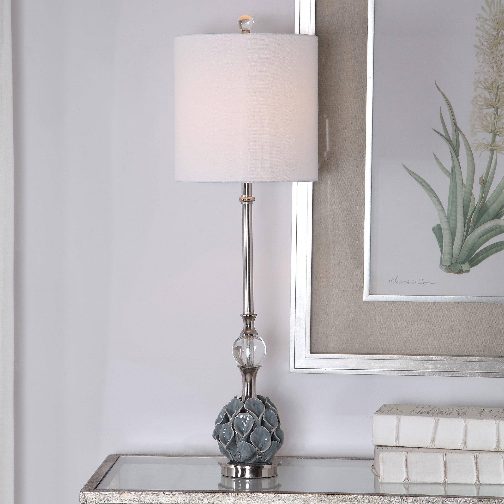 Elody Blue Gray Buffet Lamp - Image 0