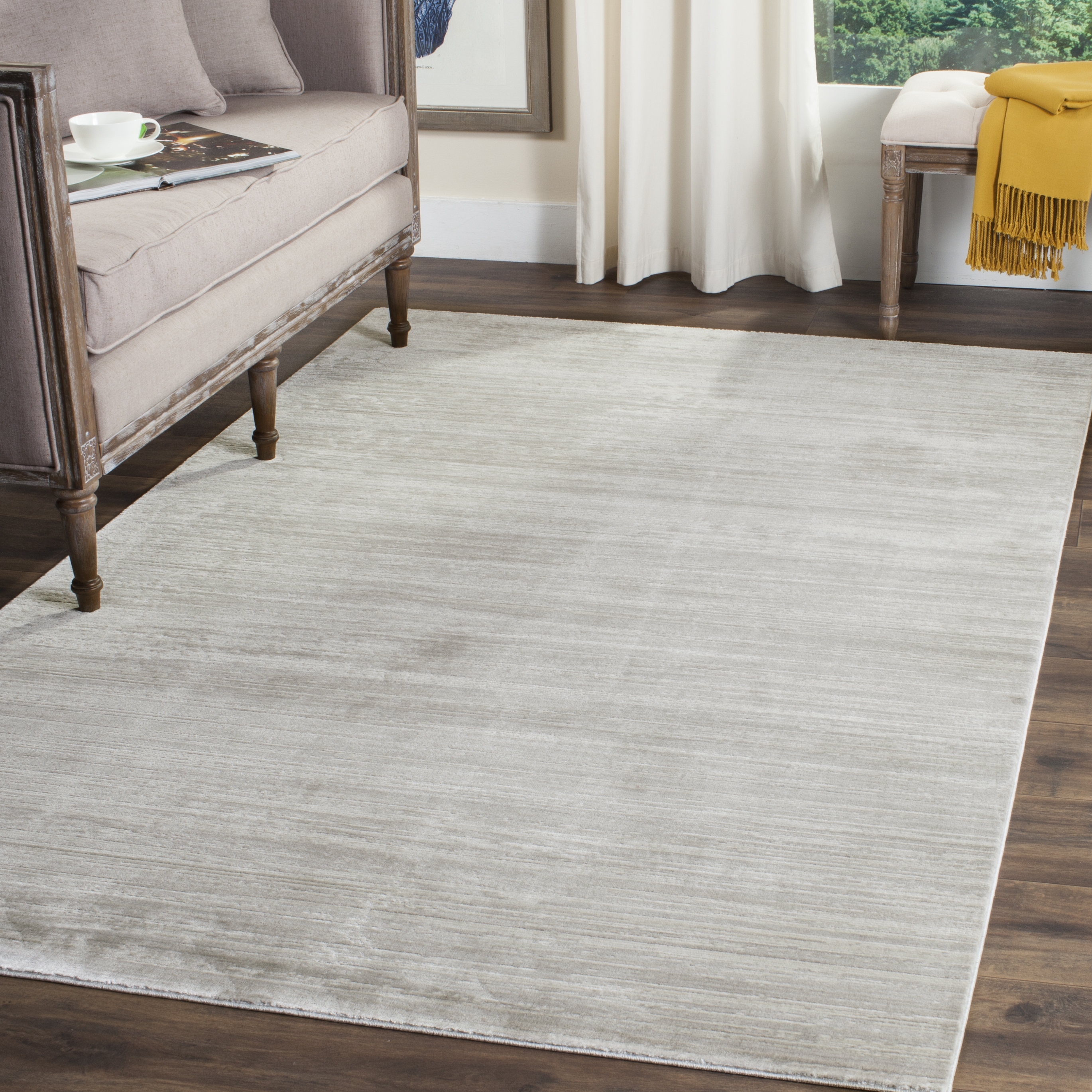 Arlo Home Woven Area Rug, MYS967S, Slate,  4' X 6' - Image 1