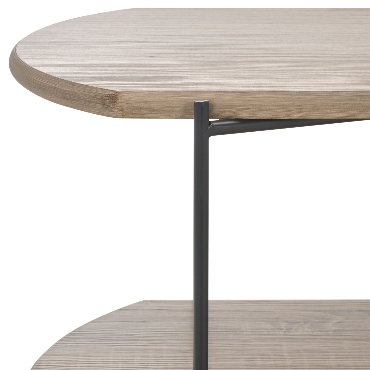 Marlee Coffee Table - Light Grey Oak / Black - Safavieh - Image 2