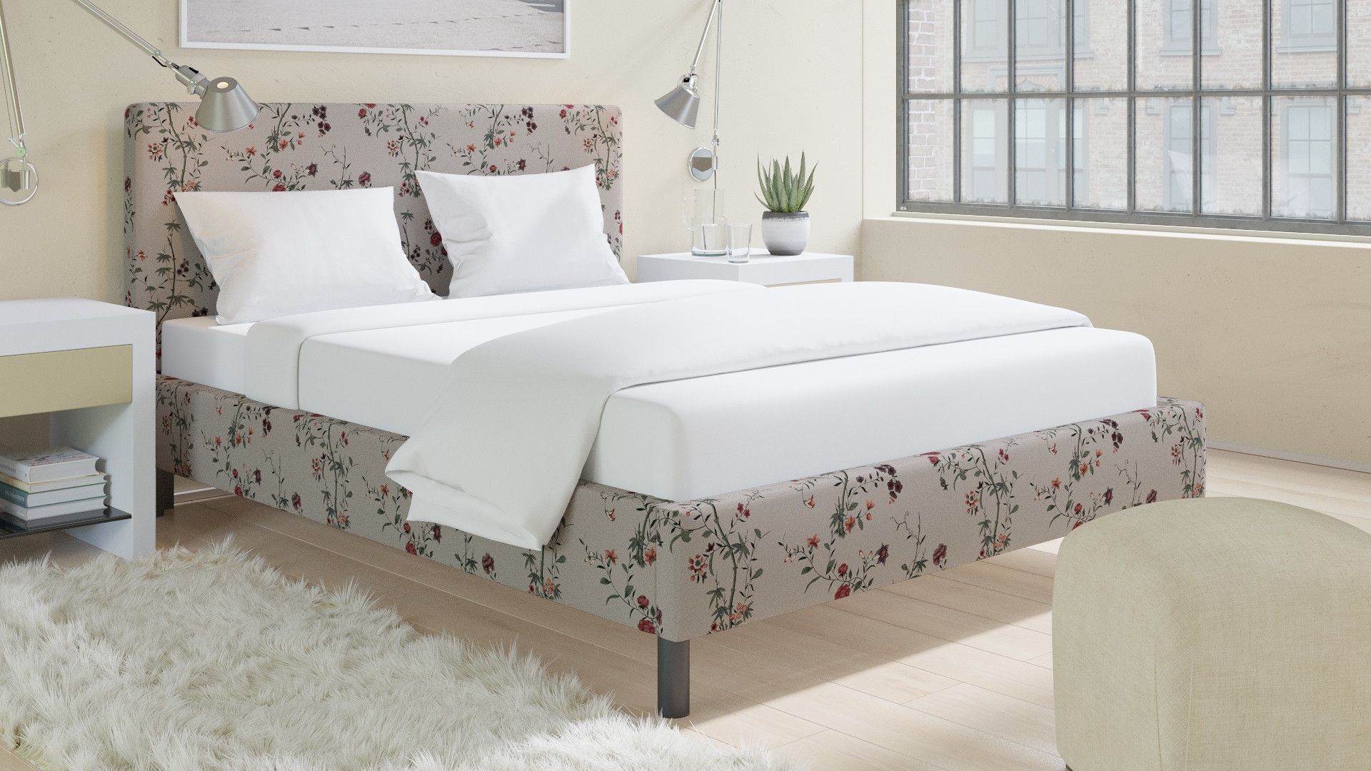 Tailored Platform Bed, Multi Bamboo Garden, Queen - Image 2