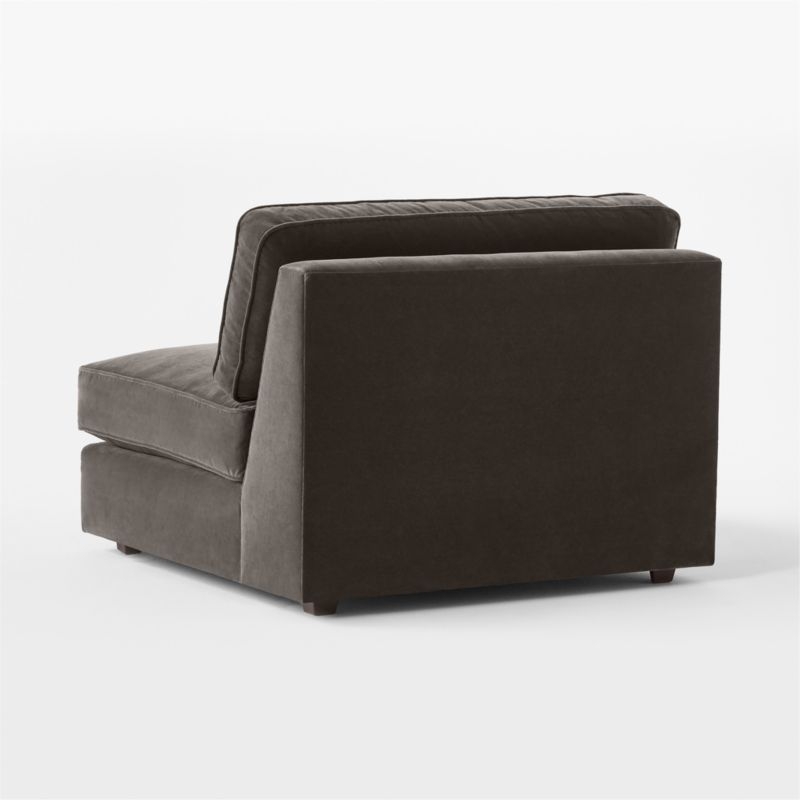 Malea Charcoal Grey Performance Fabric Armless Chair - Image 4